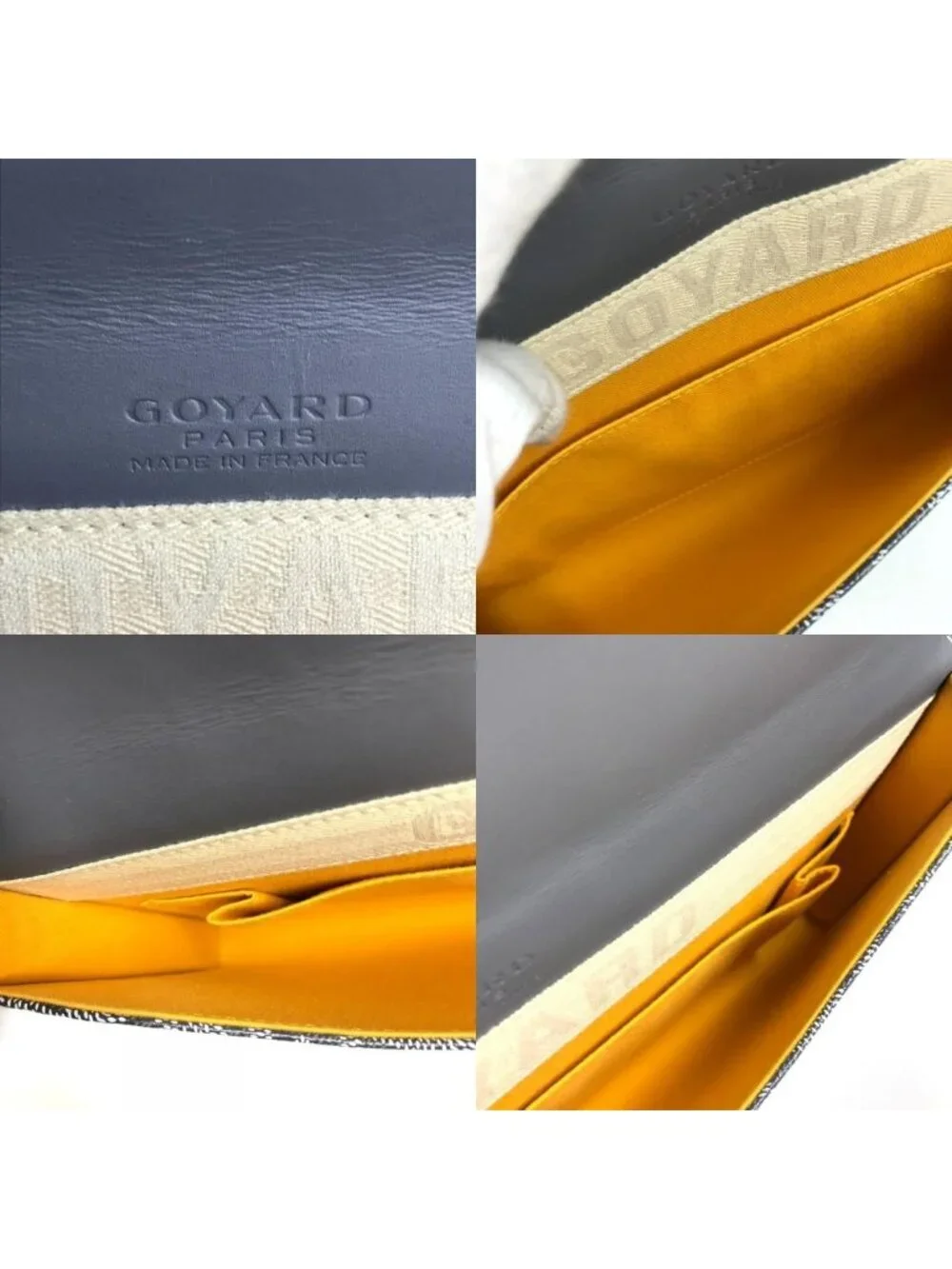 Goyard Clutch Monte Carlo Leather Gray